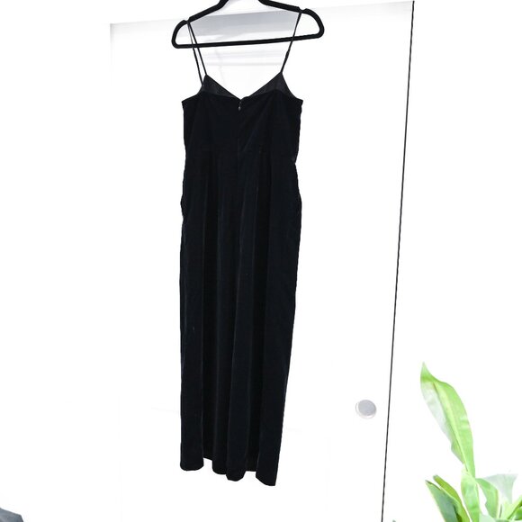 J. Crew Size 2 Black Velvet Classic Minimalist Jumpsuit - Picture 8 of 12